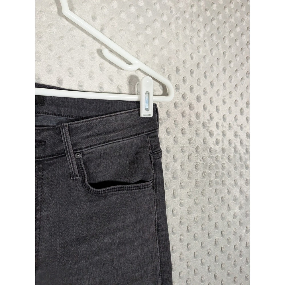 Mother The Weekender Fray Jeans Women's 27x31 Black Gray Raw Hem Washed Denim - Picture 4 of 16